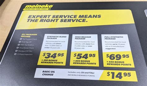 MEINEKE PRICES .